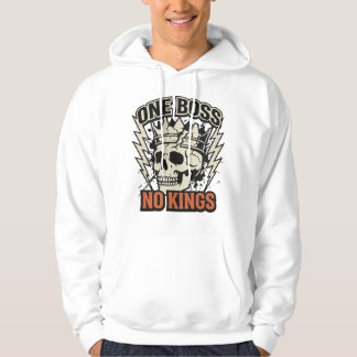 En Boss Inga Kungar Skalle med Krona Rebellisk Str Hoodie