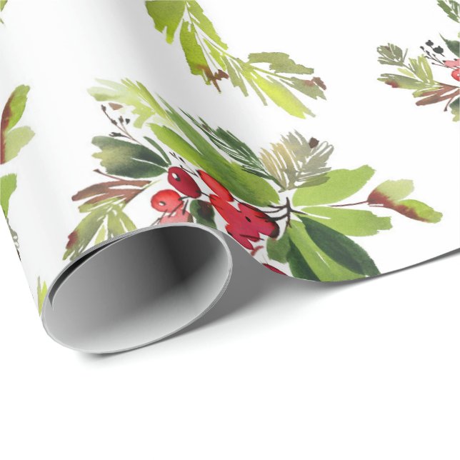 En botanisk Helgdag som vrider Papprare Presentpapper (Rullad Hörn)