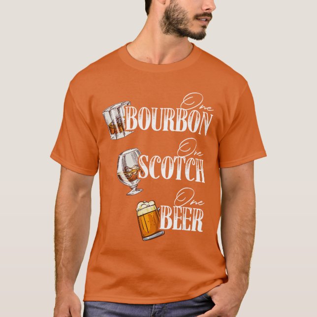 En Bourbon Rolig En Scotch Alkohol Dryck En Bina T Shirt (Framsida)