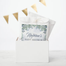 En Boy Greenery Flowers Baby Shower