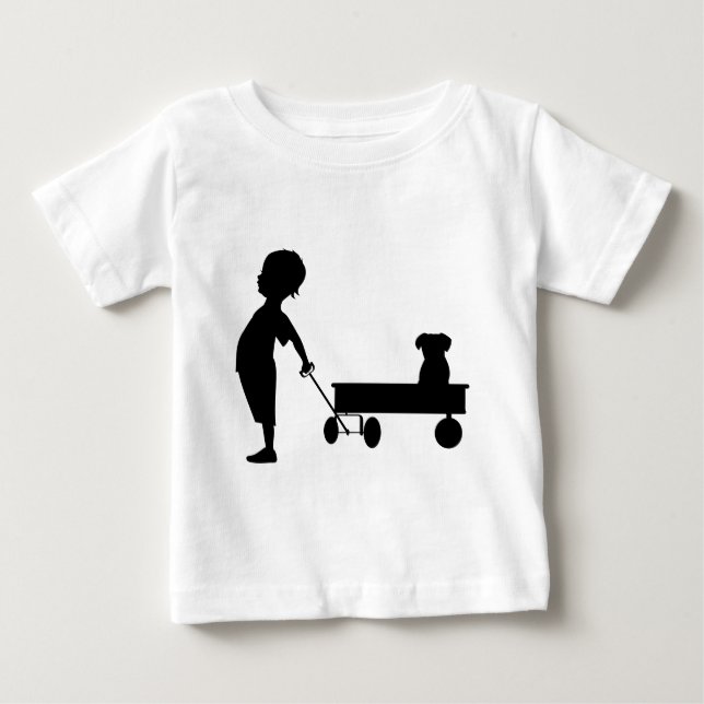 EN BOY HANS WAGON OCH HANS HUND TEE SHIRT (Framsida)