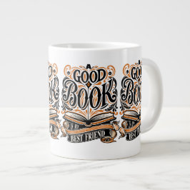 En bra bok är min bästa vänskapskalligrafi jumbo mugg