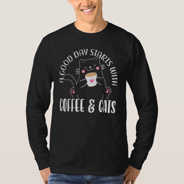 En Bra börjar med kaffe och koffein T Shirt (Framsida)