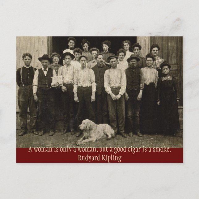 En Bra Cigar är en Rök Vykort (Framsida)