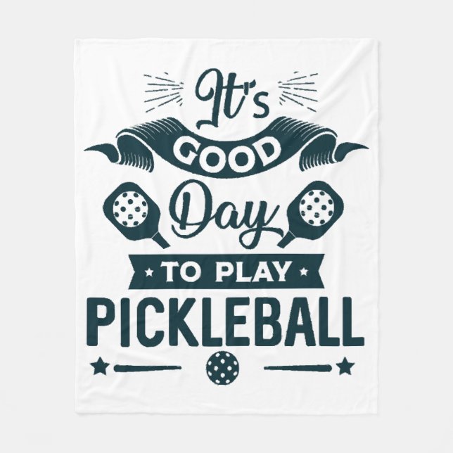 En bra dag att spela Pickleball Fleecefilt (Framsidan)