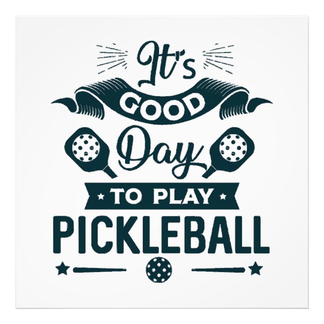 En bra dag att spela Pickleball Fototryck (Framsidan)