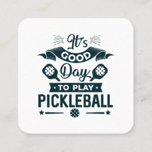 En bra dag att spela Pickleball Fyrkantigt Visitkort