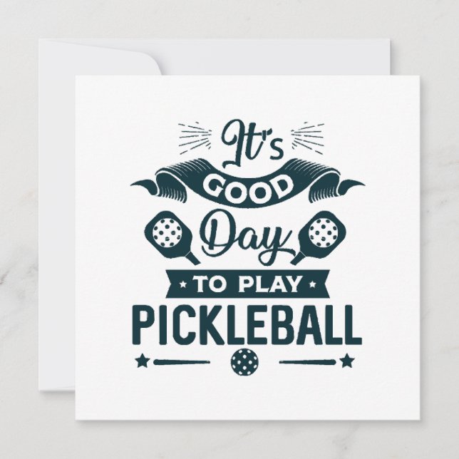 En bra dag att spela Pickleball Inbjudningar (Framsida)