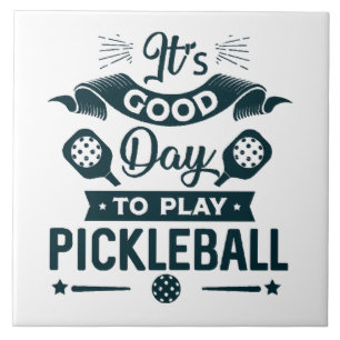 En bra dag att spela Pickleball Kakelplatta
