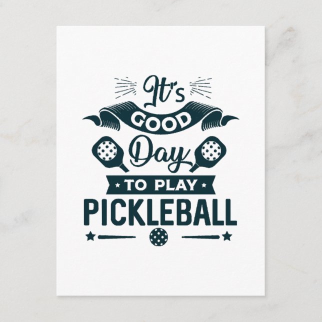 En bra dag att spela Pickleball Tilläggskort (Framsida)