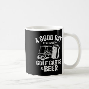 En Bra dag börjar med golfkort och öl-nyp G Kaffemugg