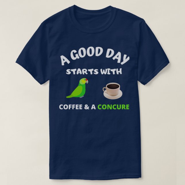 En bra-dag börjar med komparrot-kaffe t shirt (Design framsida)