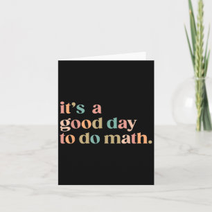 En Bra dag för Math Back to school Lärare F Kort