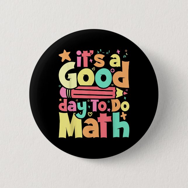 En Bra dag för testning av matematisk testmatta Knapp (Framsida)