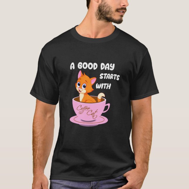 En Bra-dag på plats med kaffe T Shirt (Framsida)
