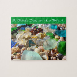 En bra dag på stranden förbryllar Seaglass snäckor Pussel