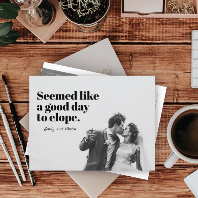 En Bra-dag till Elope-foto Meddelande Vykort (Skapare uppladdad)