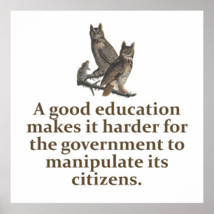 En Bra Education gör det svårare - utbildningskvot Poster