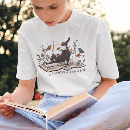 En Bra för att läsa en Bok Cat Bok Älskare T Shirt