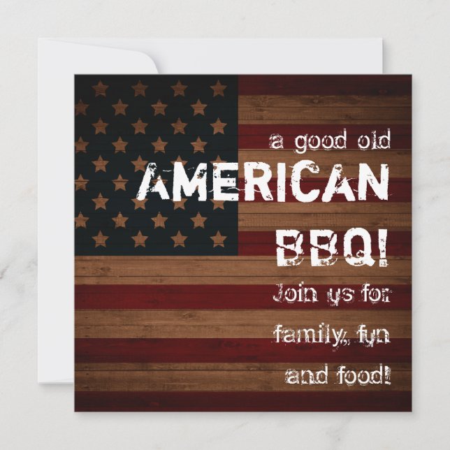 En bra gammal amerikanBBQ! Inbjudningar (Framsida)