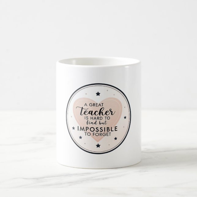 En bra lärare är svår att hitta – tackgåva kaffemugg (Center)
