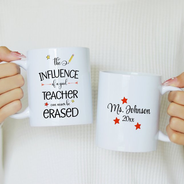 En Bra Lärares inflytande kan aldrig utplånas Kaffemugg (Skapare uppladdad)