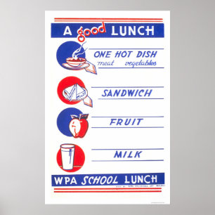 En bra lunch äter väl 1941 WPA Poster
