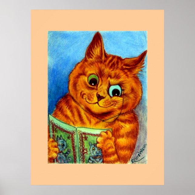 En Bra Read, illustrerad av Louis Wain, Poster (Framsidan)