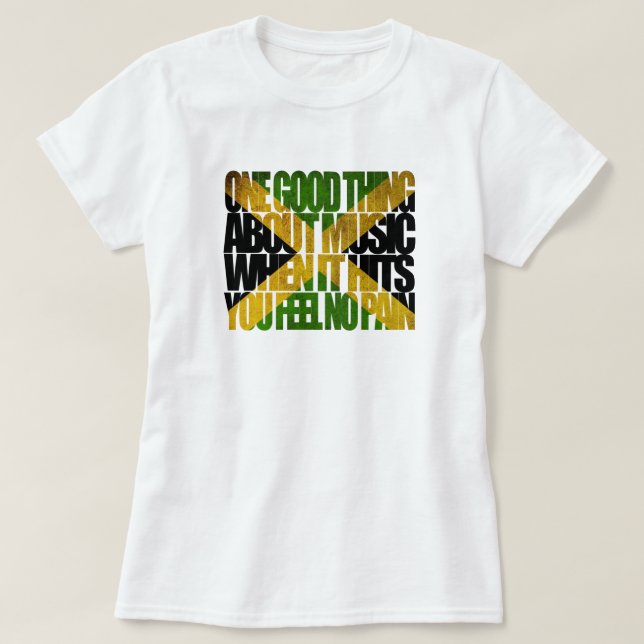 En bra sak om Music Trenchtown Sten Jamaica T Shirt (Design framsida)