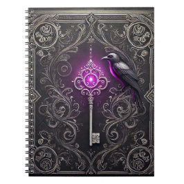 En bra, snygg stil-bärbar dator med lila anteckningsbok