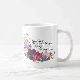 En bra vän är en välsignelse kaffemugg