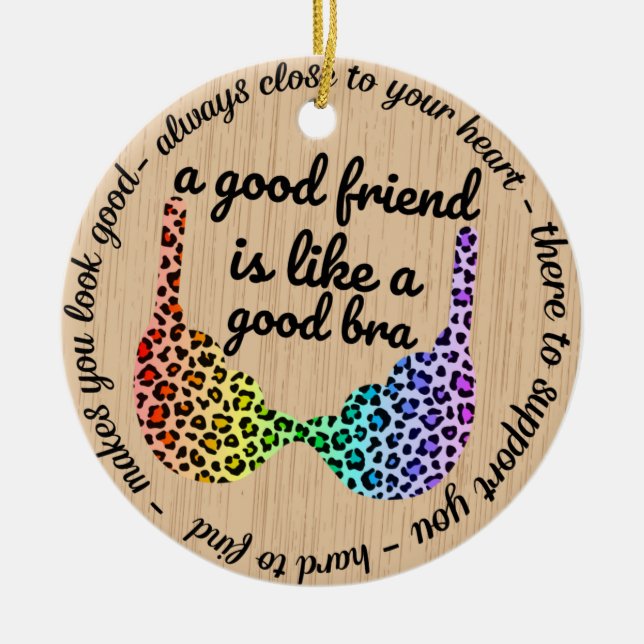 En Bra vän är som en bra fin gåva Julgransprydnad Keramik (Framsidan)