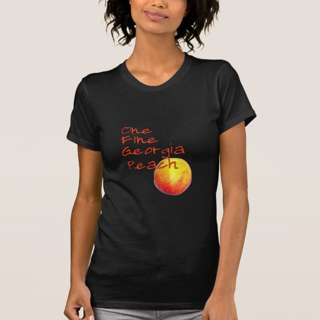En braGeorgia persika Tee Shirt (Framsida)