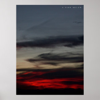 En brand under poster