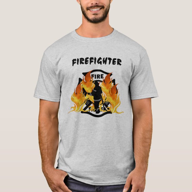 En brandhärd flammar T-Shirt (Framsida)