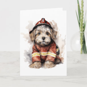 En brandmans bästa vän Hund brandman kostym  Kort
