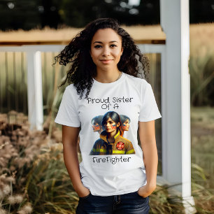 En brandsläckares stolta syster har bestämt sig fö t shirt
