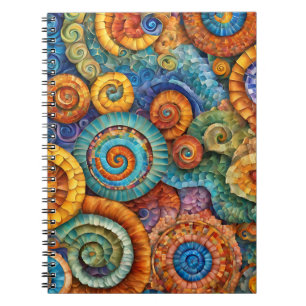 En brant bärbar dator med Spiral Mosaic Design Anteckningsbok