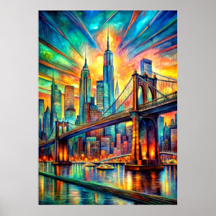 En brant vattenfärgsartist från New York -Poster Poster