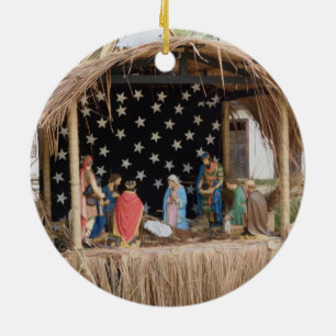 En brasiliansk kreche, Nativiteten Julgransprydnad Keramik