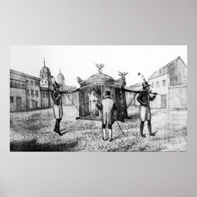 En brasiliansk sedan-ordförande och en person som  poster (Framsidan)