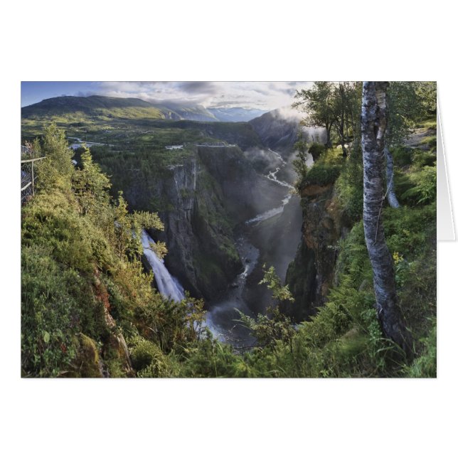 En bred kvällsvy - Hordaland, Norge OBS Kort (Framsidan Horizontal)