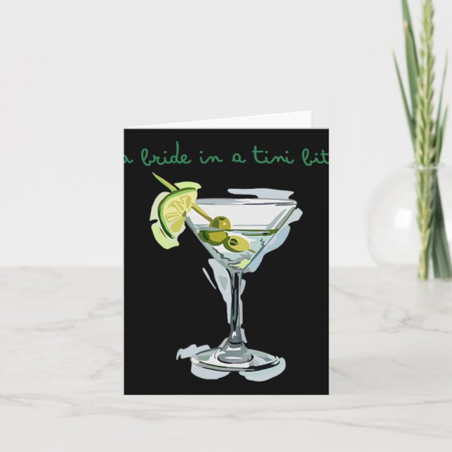 En bricka i en liten bit Bride Svan Martini Bachel Kort (Framsida)