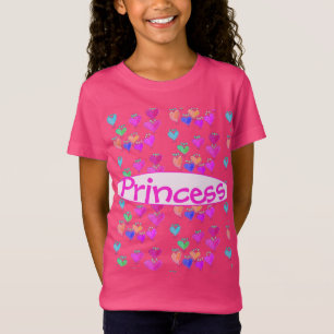 En Bright Rosa Princess Heart T-shirt