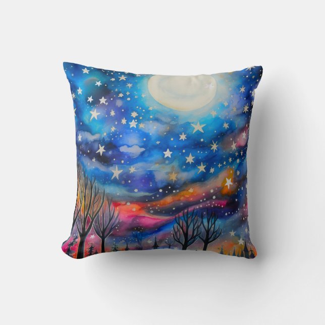 En Bright Starry-natt Kudde (Framsida)