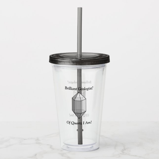 En briljant geolog's Quartz Pun Take Away Mugg (Framsida)