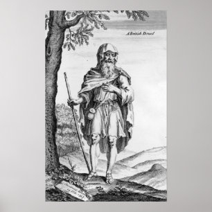 En brittisk Druid som inristas av skåpbil der Poster