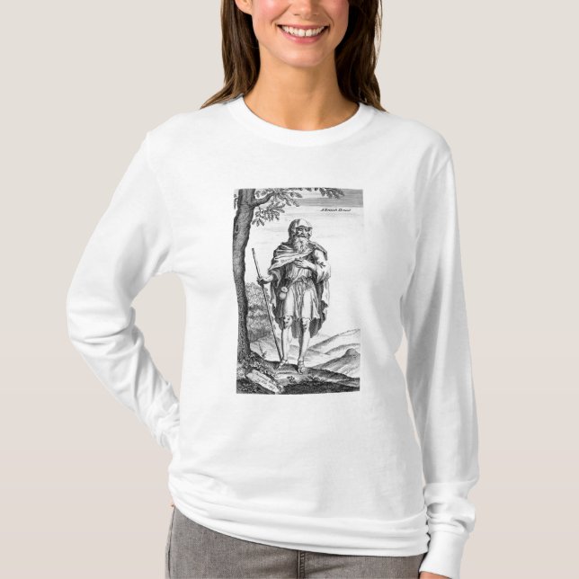 En brittisk Druid som inristas av skåpbil der Tee Shirt (Framsida)