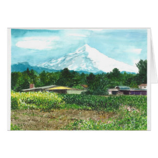 En bro i Portland i dimma Hälsningskort