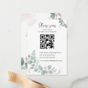 En Bröllop OSA med QR-kodhöljeskort Anteckningskort